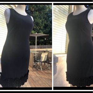 Size 10 Black Bottom-Ruffle Dress